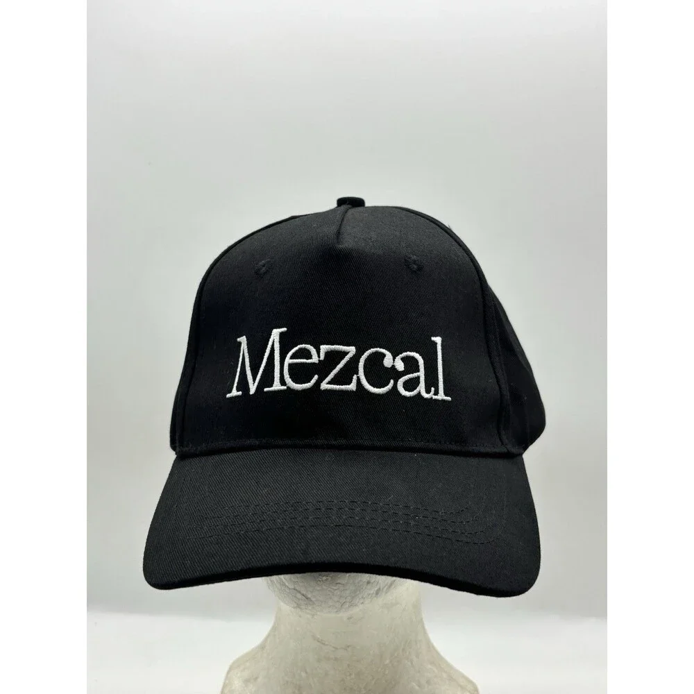 Mezcal Rosaluna Embroidered Hat Strapback Black Hook Loop Baseball Cap